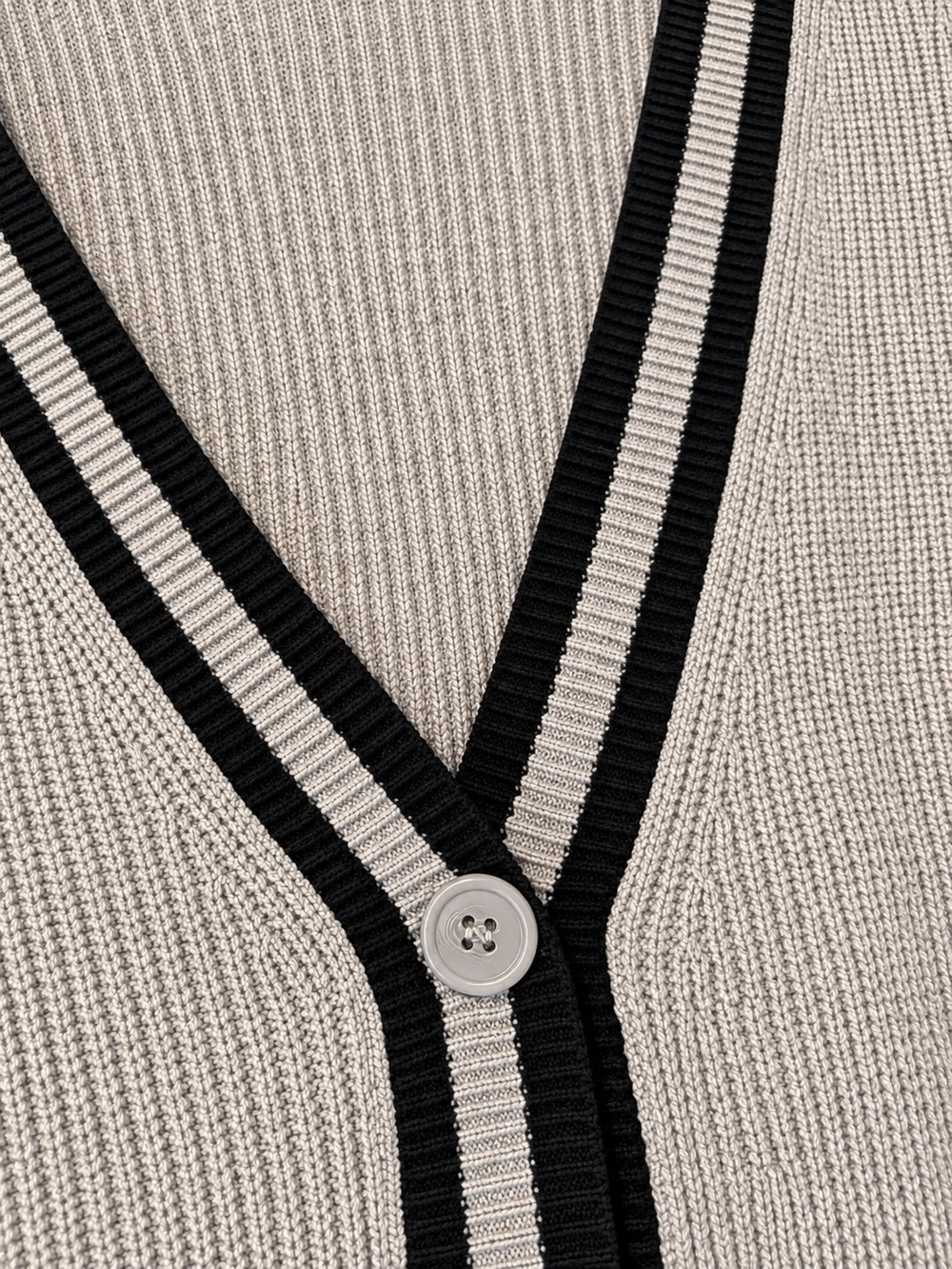 Matty M Light Gray Longline Cardigan Collegiate Varsity Workwear - Picture 3 of 5